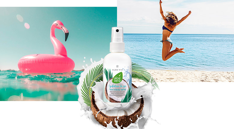 LR Aloe Vera Хидратиращ и освежаващ спрей за лице и тяло Кокос За приятно освежаване по всяко време! Хидратира кожата на лицето и тялото ти и в същото време създава уникално приятно усещане за свежест! ЛЕДЕНОСТУДЕНА СВЕЖЕСТ! LR Aloe Vera Хидратиращ и освежаващ спрей за лице и тяло Кокос За приятно освежаване по всяко време! Хидратира кожата на лицето и тялото ти и в същото време създава уникално приятно усещане за свежест! ЛЕДЕНОСТУДЕНА СВЕЖЕСТ!